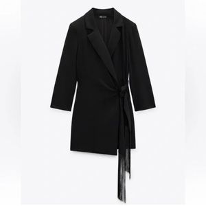 ZARA fringe blazer dress